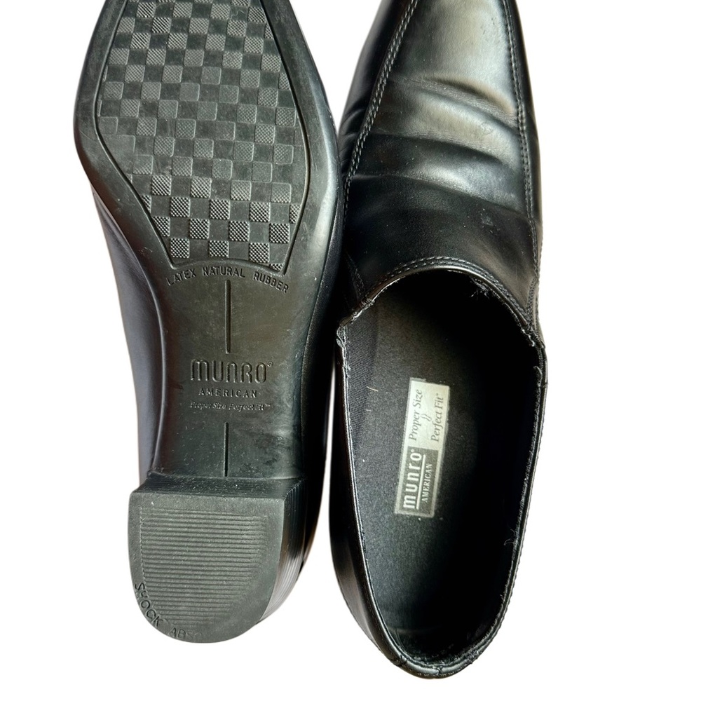 Munro American Vivian Women’s Black Leather Block… - image 2